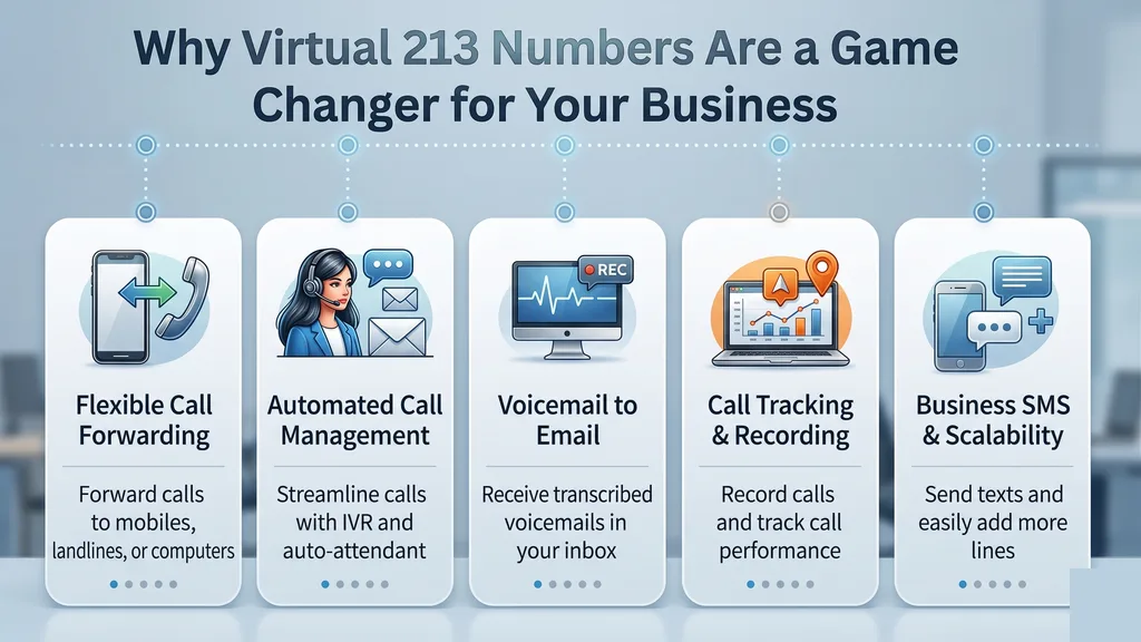 Key features of a 213 business phone number