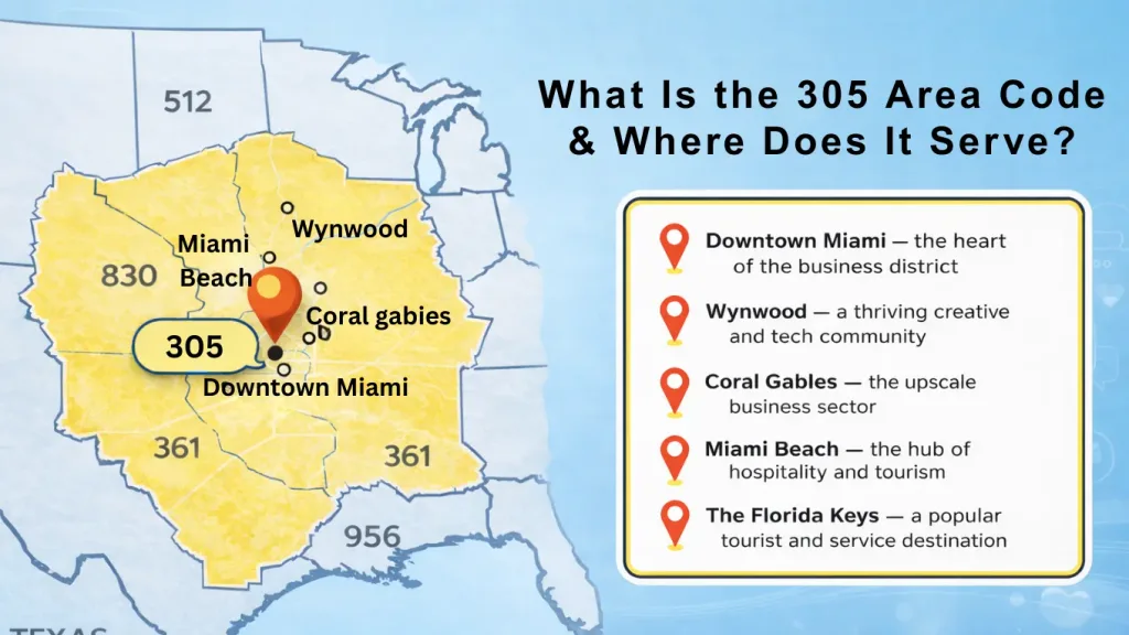 What is the 305 area code — Miami-Dade County and the Florida Keys coverage