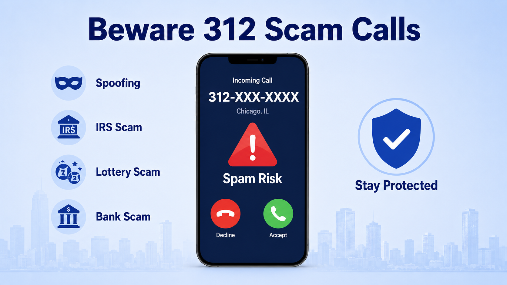 How to stay safe from 312 area code scam and spoofed calls