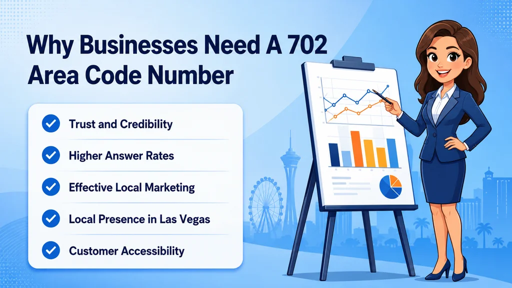 Why businesses need a 702 area code number — local trust, higher answer rates, Las Vegas market presence