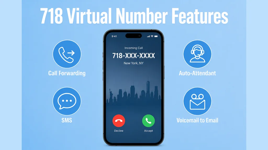 Business Benefits of a 718 Virtual Number — Local Trust, Call Forwarding, SMS, No Hardware