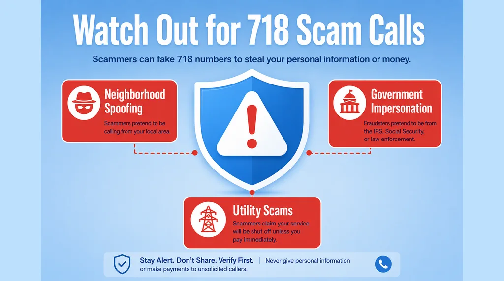 Beware 718 Spoofing Scams — Neighborhood Spoofing, Government Impersonation, Utility Scams