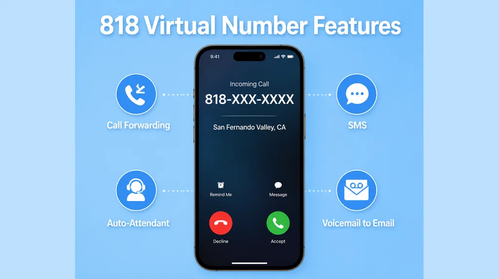 Business Benefits of an 818 Virtual Number — Local Trust, Call Forwarding, SMS, No Hardware