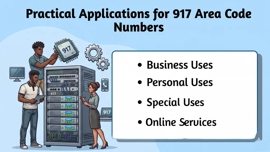 Practical Applications for 917 Area Code Numbers — business line, client support, sales, promotions