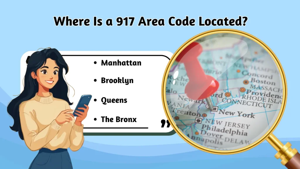 Where Is a 917 Area Code Located — map of New York City five boroughs