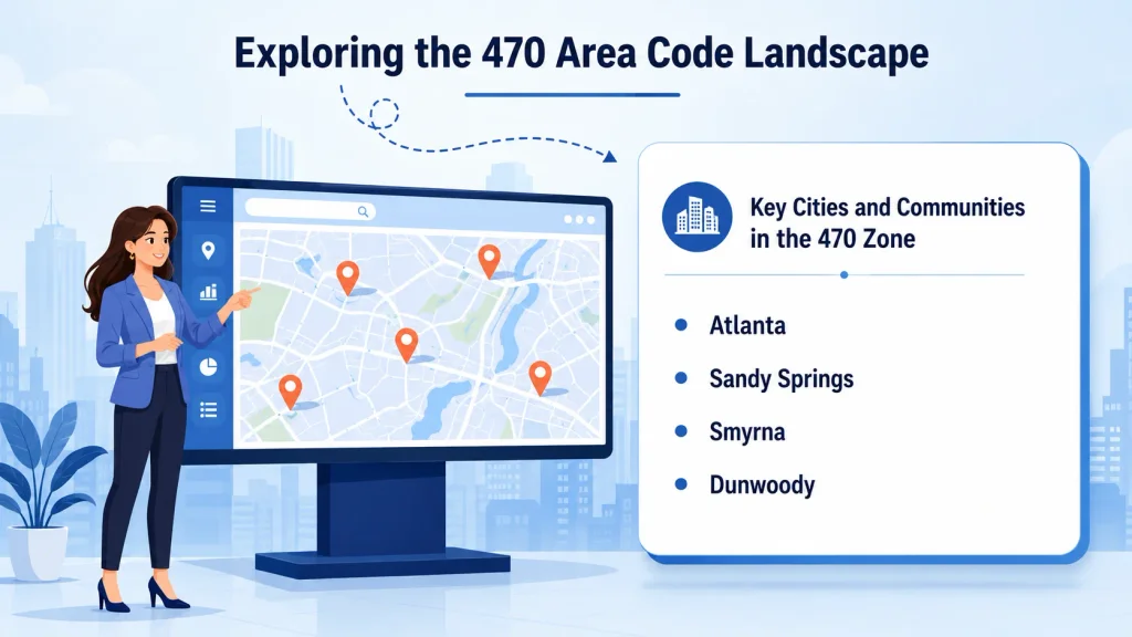 Exploring the 470 area code landscape — cities, counties and Eastern Time Zone