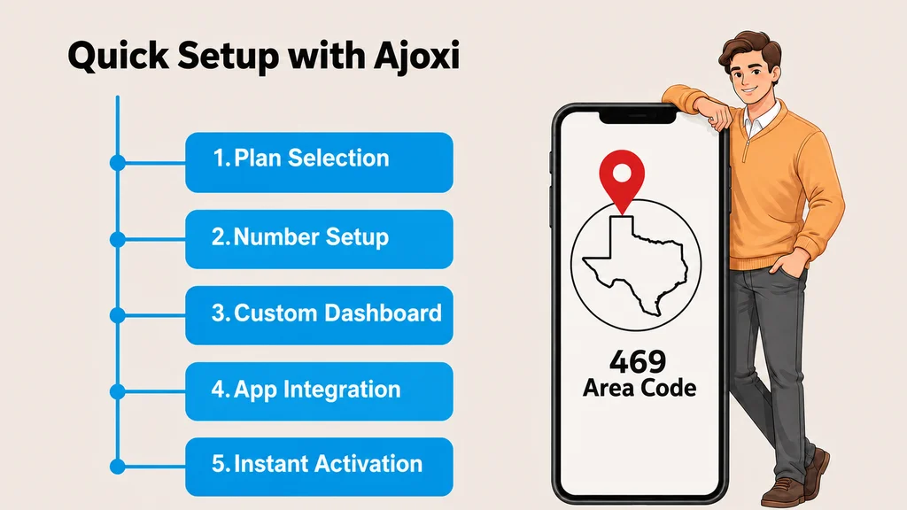 Quick setup with Ajoxi — same-day 469 number activation