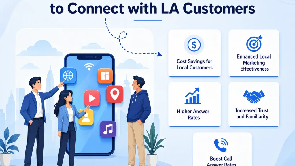 Use a 424 area code to connect with Los Angeles customers — local trust and presence