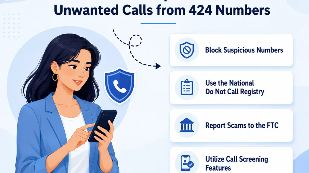 Proactive steps to handle unwanted calls from 424 numbers — blocking, reporting, screening