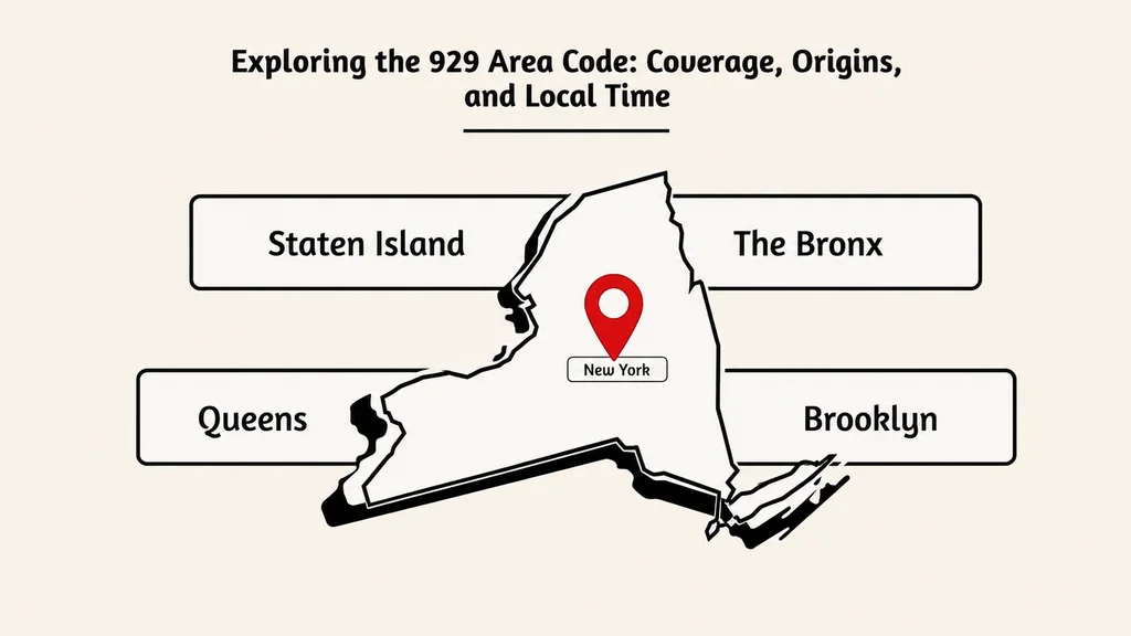 Exploring the 929 area code — coverage, origins and local time across NYC