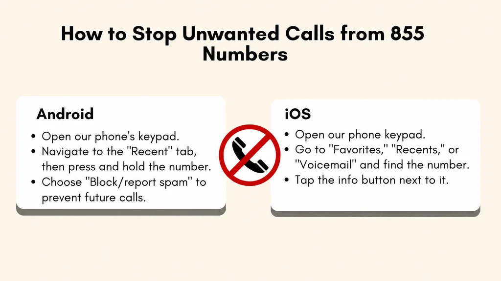 How to stop unwanted calls from 855 numbers — block on Android and iOS
