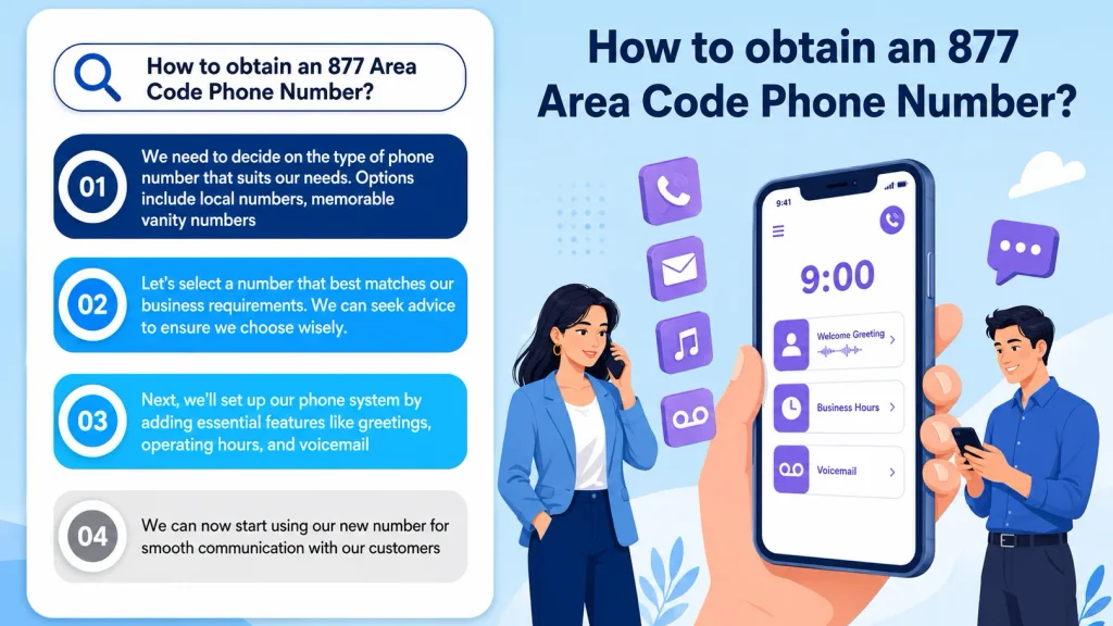 How to obtain an 877 area code phone number — pick, configure, connect