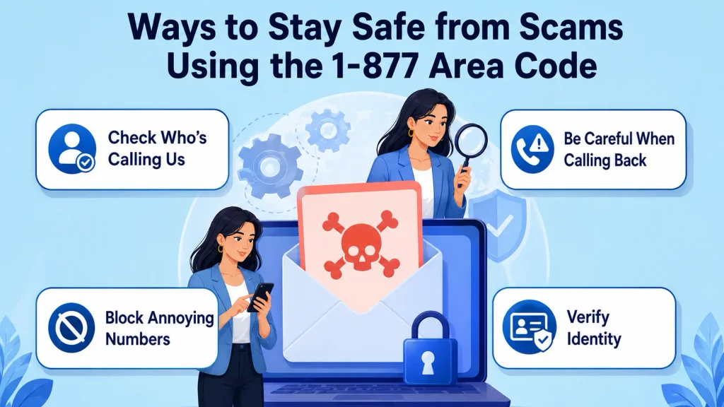 Ways to stay safe from scams using the 1-877 area code — verify, block, callback rules