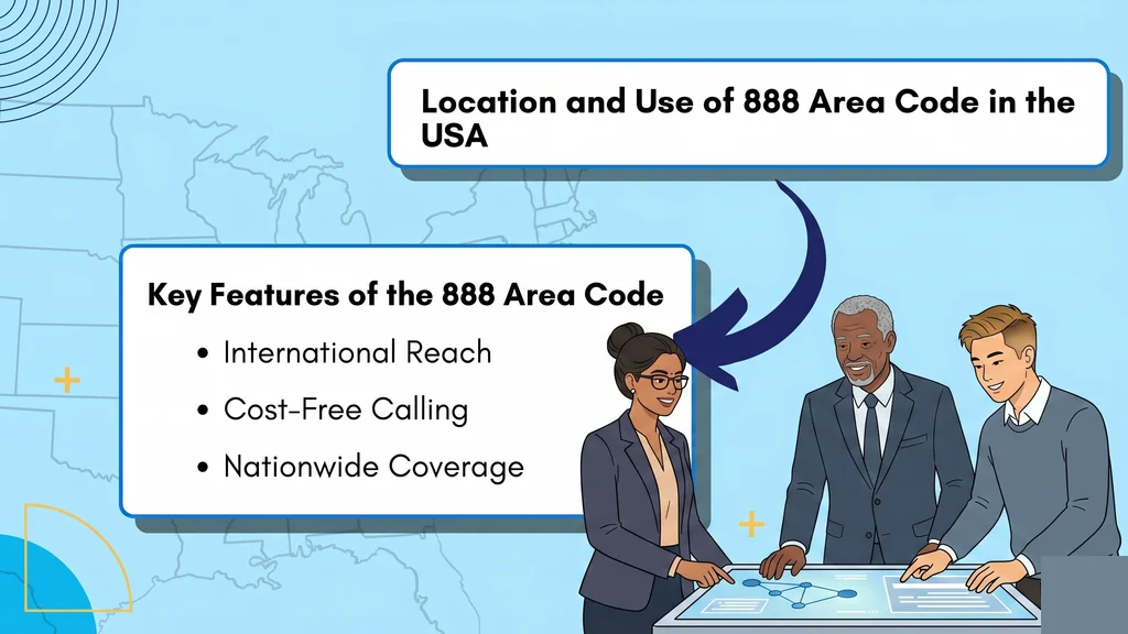 Location and use of 888 area code in the USA — non-geographic NANP toll-free