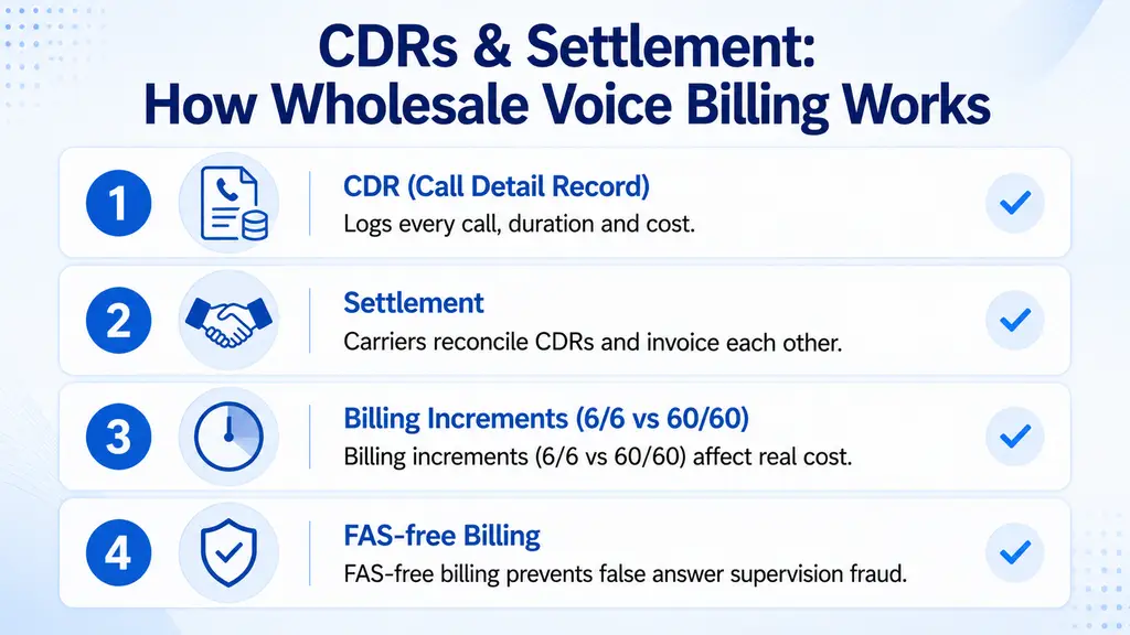 CDR audit and monthly carrier settlement on a spreadsheet