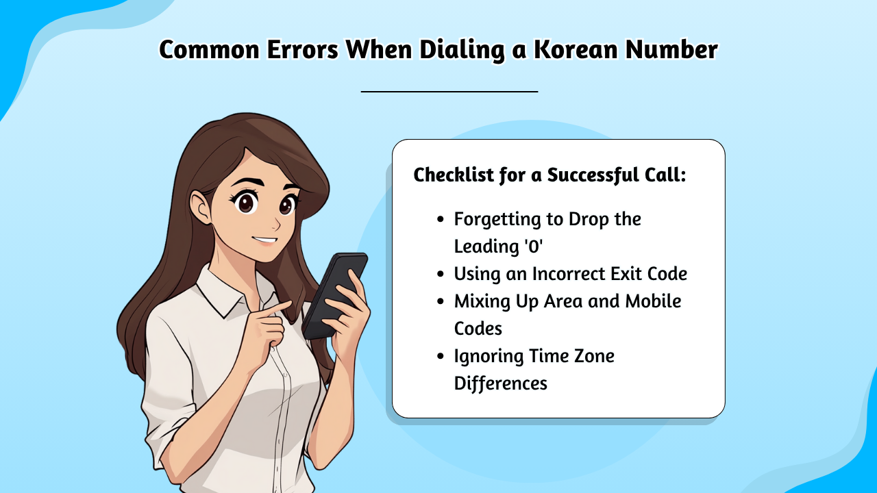 Common Korean Dialing Errors