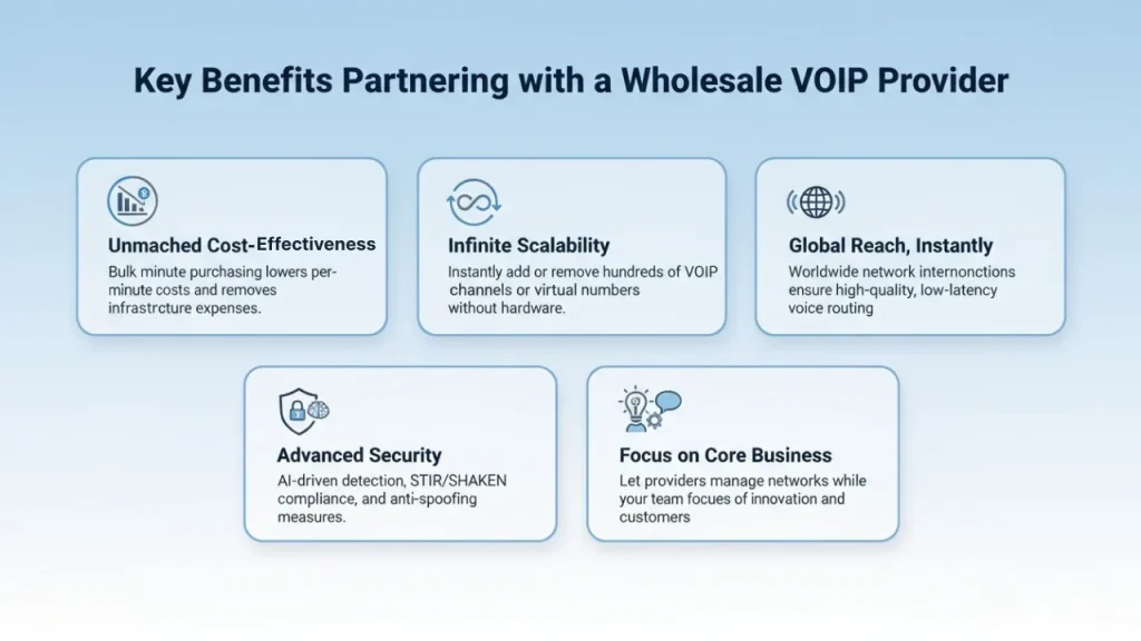 Key benefits partering with wholesale voip providers