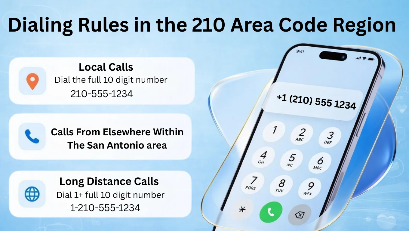 Dialing rules in 210 area